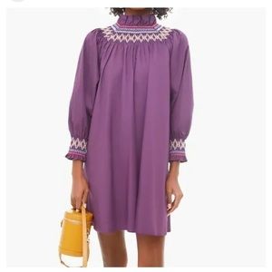 Pomander Place purple smocked dress size L